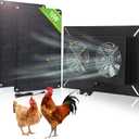 DC HOUSE 20W Solar Powered Dual Metal Shell Exhaust Fan Kit for Chicken Coops, Greenhouses, Sheds, Pet Houses, and Windows - Waterproof and Plug & Play