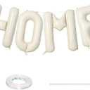 40 Inch Beige HOME Balloon for Housewarming Party Decorations, Large Cream New Home Welcome Balloon Letter Banner, Ivory White Sand Balloons Sign for Sweet House Warming Homecoming Party Decor