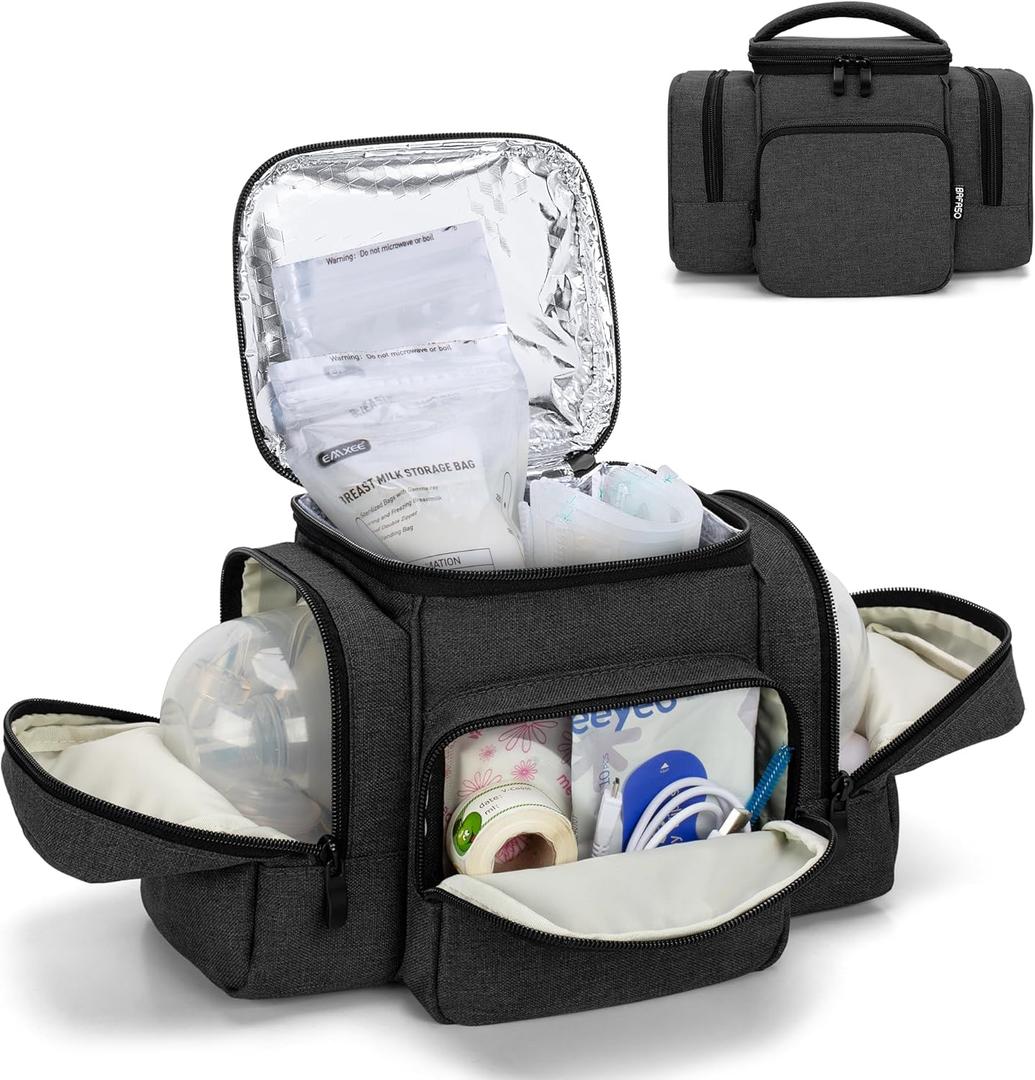 BAFASO Wearable Breast Pump Bag Compatible with Elvie or Momcozy S12 Pro, Tote for Pump and Extra Parts (Patent Pending), Black BAFASO Wearable Breast Pump Bag Compatible with Elvie or Momcozy S12 Pro, Tote for Pump and Extra Parts (Patent Pending), Black