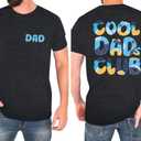 Dad Shirt Men Cool Dad Club T-Shirts Father's Day Tops Daddy Birthday Gift Clothes Dark Grey,L