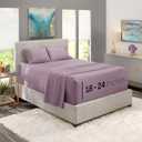 Nestl King Size Sheet Set, 4 Piece Extra Deep Pocket (18-24 inches), Microfiber, Hotel Luxury, Soft, Breathable, Wrinkle-Free, Easy to Care, Dusty Purple