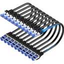 Cat6A Ethernet Cable Shielded 10Gbps 3 ft (10 Pack), Slim Shielded (F/UTP) Ethernet Cable Cat 6, Flexible 28AWG Bare Copper Cat6 Cable, Space-saving Cat 6a Network Cable for Server, Data Center, Black