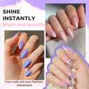 2 x modelones Nail Polish Set, 6 Colors Charm Pink Blue Gold Purple Green Shimmer & Holographic Quick Dry Non Toxic Nail Polish Kit Salon Home DIY Manicure Kit Gift For Women Girl