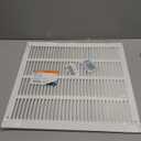 EZ-FLO 16 x 16 Inch (Duct Opening) Return Air Vent Cover for Wall or Ceiling, Solid Steel Return Air Grille, HVAC Vent Cover, White, 61641