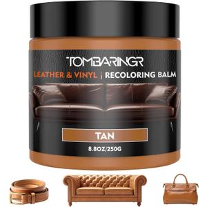 Leather Recoloring Balm  Repair Kit for Furniture Dye for Furniture Car Seats Shoes Repair Leather Dye for Scratched and Faded Couch Color Restorer - Tan