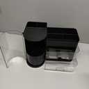 Makeup Organizer with Rotating Brush Holder Cosmetic Organizer with Drawers Countertop Skincare Organizer for Vanity,Cosmetic Display Case Storage (Black, Large)