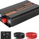 PowMr 3500W Solar Inverter, Pure Sine Wave Inverter 12VDC to 110V AC Converter for Home, RV, Truck, Off-Grid Power Inverter with Dual AC, LCD, USB, Battery Cables for 12V Lead-Acid & Lithium Battery