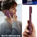LEKEVO Magnetic for iPhone 14 Case [Compatible with MagSafe][Built-in Camera Lens Protector] Slim Soft Silicone Bumper Shockproof Metallic Luster Phone Case (Burgundy)