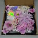 Nagobi DIY Graduation Cap Decorations Kit, Flowers Grad Cap Decorations for 2025 Included Faux Flower Heads 3D Butterfly Rhinestones Alphabet Letter Stickers for Grad Party Craft Decor