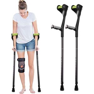 ENLUNTRA Forearm Crutches for Adults(1 Pair),Adjustable Arm Crutch with Elbow Strap,Portable and Foldable Crutches for Walking