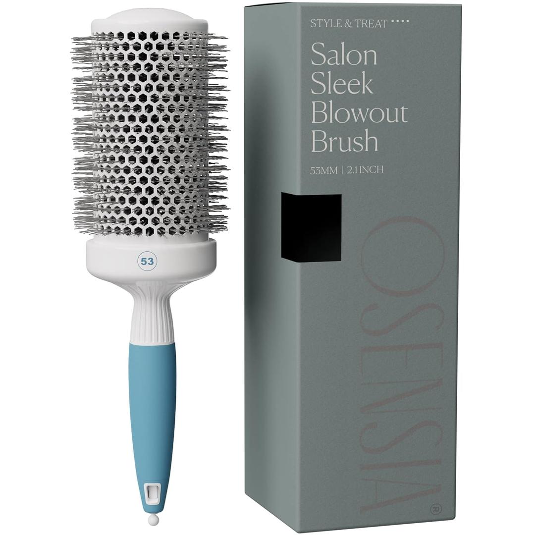 Professional Round Brush for Blow Drying - Large Ceramic Ion Thermal Barrel Brush for Sleek, Precise Heat Styling and Maximum Volume - Lightweight Hair Brush for Smooth, Manageable Hair (2 Inch) (Not Electrical)