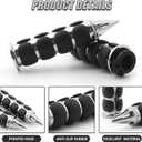 DREAMIZER Universal Motorcycle Hand Grips with Black Non-Slip Rubber for Harley Honda Yamaha Suzuki Kawasaki