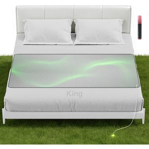 Graphene Grounding Mat for King Bed: Indoor Earth Therapy for Better Sleep & Energy Boost Conductive Sleep Pad with Grounded Benefits Wellness Gift Kit for Women