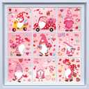 2 x AOWDIAO Valentines Day Decorations 107 Pcs Valentines Window Clings Double Sided Holiday Window Stickers Decor