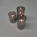 Glass Flameless Candles 3 Pack