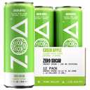 ZOA GREEN APPLE Sugar Free, Low Calorie Energy Drinks | Healthy B & C Vitamins | Electrolytes for Hydration | 160mg Caffeine from Green Tea | 12 Fl Oz Cans (12 Pack) (EXP 03/12/25)