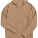 Men's Quarter-Zip Rib-Knit Relaxed-Fit Sweater, XL