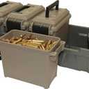 MTM AC5C 5-Can Ammo Crate Mini, Convenient size, Store 650 rounds of 9mm bulk ammo, Stackable, easy carry and transport of multi-caliber ammo, Rugged tactical carrying crate
