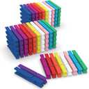 100 Pcs Colored Clothes Pins Wooden, Colored Clothespins for Crafts 2.9 Inch, Clothing Pins for Hanging Classroom