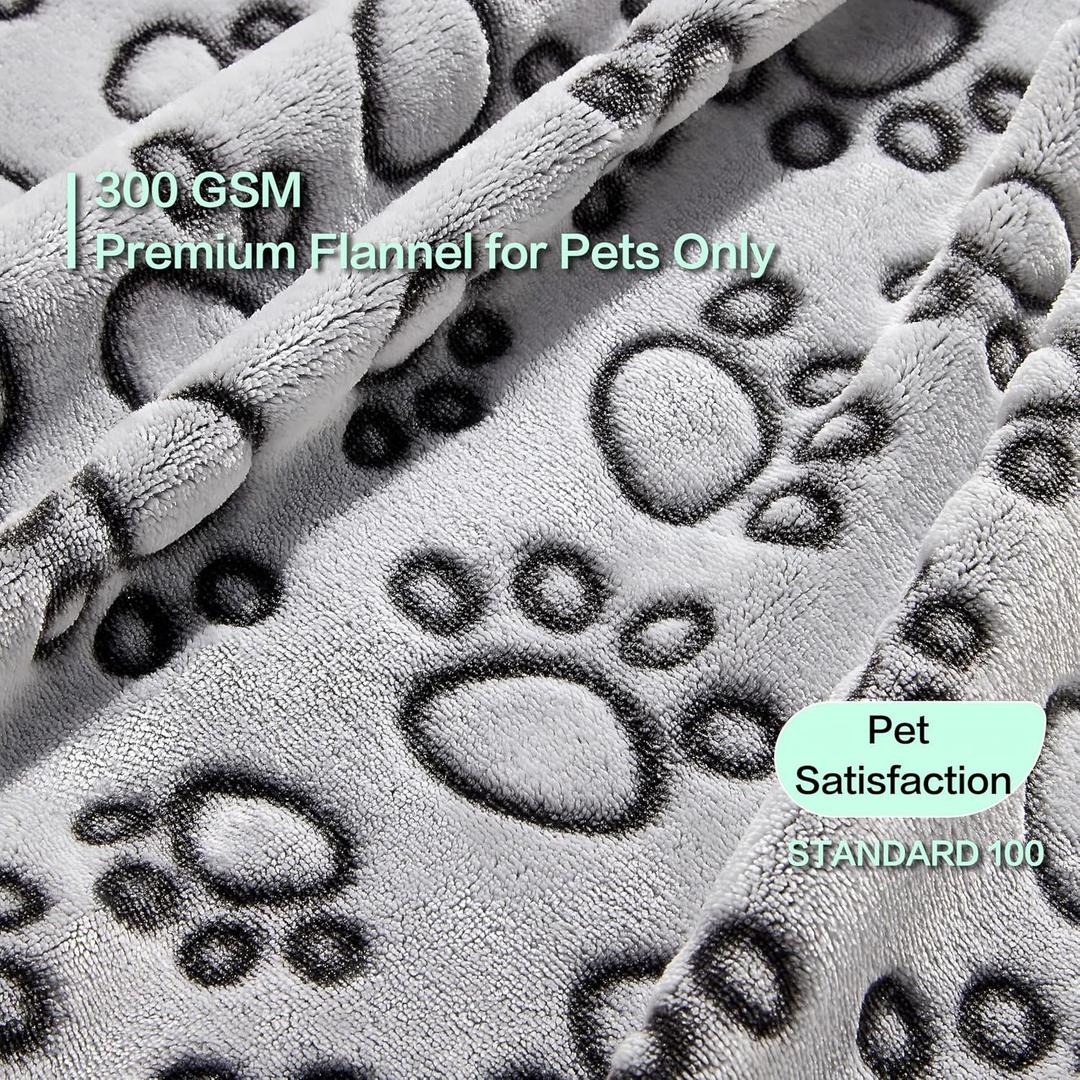 Premium Soft Dog Blanket Washable, 70"×70" Cat Blanket for Indoor Cats Large Medium Small Dog Gifts Puppy Essentials (Grey)