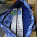 Yellow Mountain Imports American Mahjong Set, Harbor Tide with Beige and Blue Canvas Tote Bag - 4 All-in-One Racks with Pushers, Wright Patterson Scoring Coins, Dice, & Wind Indicator, 11.4 x 21.3 x 3.5 inches