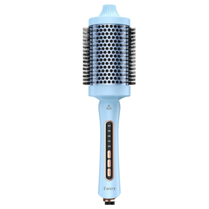 Farery 2.4" Thermal Brush, Large Barrel Heated Round Brush with Triple PTC & 5 Heat Settings (280420°F), Lightweight Dual Voltage for Voluminous Big Curls, Waves & Straightening Long Hair