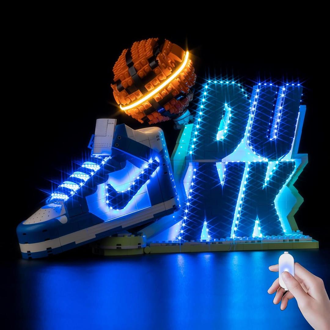 Nitemode Light Kit Compatible with Lego 43008 Nike Dunk Building Set, Upgraded Brightness Adjustable Lighting Accessories(No Model)