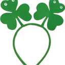 St. Patrick's Day Headband Shamrock Hairband Green Clover Hair Hoop Hair Accessories Saint Patrick's Day Headpieces for Irish Festive Parade Party Supplies