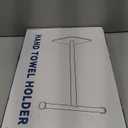 RUACQ Hand Towel Stand, 16" T-Shape Hand Towel Holder Stand for Bathroom, Kitchen and Countertop Towel Holder 304 Stainless Steel Hand Towel Rack with Weighted Base (Brushed Nickel)