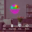 Spring Flower Umbrella Neon Sign Dimmable Tulips Neon Lights April Showers Bring May Flowers Led Sign Easter Wall Art Spring Decorations for Office Classroom