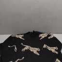 WDIRARA Women's Leopard Tiger Print Sweater High Neck Long Sleeve Fuzzy Knitted Pullover Top, XL