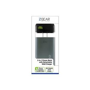 Z Gear 2-1 Power Bank and Detachable Dual Port Wall charger