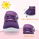 BARERUN Baby Sneakers Toddler Shoes Soft Anti-Slip Sole Newborn First Walkers Infant Toddler Breathable Athletic Running Shoes (Purple)