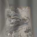 12 Pcs Christmas Paper Snowflake Lanterns, 3D Christmas Paper Star Lanterns with LED Lights, 10/12 Inch White Silver Hanging Snowflake Lamps for Xmas Winter Frozen Weddings New Year Party Decorations