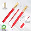 36 Pack Gel Pens Red 0.5mm Medium Point Red Gel Ink Pens with Cap Quick Drying Ballpoint Pen Smooth Writing Fine Point Pen for Journaling School Office Supplies