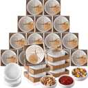 Honeydak 18 Sets Small Round Ceramic Bowls, Wedding Favors for Guests Bulk with Kraft Gift Box Thank You Card, Bridal Shower Bachelorette Baby Shower Birthday Party Return Gifts