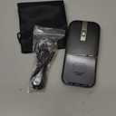 Wireless Mouse Bendable Rotating Design, Dual Mode (BT+ 2.4GHz) arc Rechargeable Travel Wireless Mouse for Microsoft Laptop PC Tablet Graphite Black