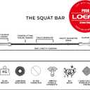Professional Squat Bar, 32MM 55lb Squat Barbell for Powerlifting 95in/ 8Ft, Barbell for 2000 lbs Weight Capacity 205K PSI, Weight Bar Fit 2" Weights