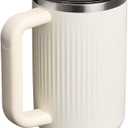 STANLEY Quencher H2.0 Tumbler with Handle and Straw 40 oz | Flowstate 3-Position Lid | Cup Holder Compatible for Travel | Insulated Stainless Steel Cup | BPA-Free | Fluted Cream Gloss