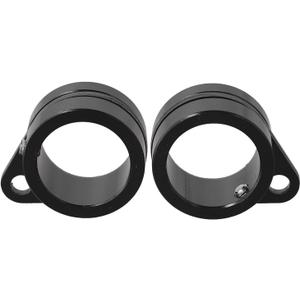 2pcs Aluminum Alloy Flag Pole Rings with 360 Rotating Anti-Wrap Design, Adjustable for 0.5 to 1 Inch Flagpoles, Rustproof Outdoor Flag Holder Accessory, Black