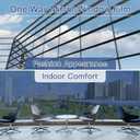 Haton Window Privacy Film One Way Window Tint for Home, Sun UV Blocking Heat Control Reflective Mirror Film, No Glue Static Cling See Out Not in Glass Door Covering, Blue Silver, 23.6" x 78.7"