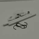 Industrial Pipe Towel Rack Towel Bar, Heavy Duty Wall Mounted Rustic Farmhouse Bath Towel Holder for Bathroom (White, 28)