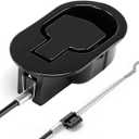 Metal Recliner Handle Replacement Parts with Cable, Universal Recliner Sofa Chair Couch Release Lever Pull Handle, Fits Ashley and Major Recliner Brands, Exposed Cable Length 4.9