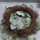 Eucalyptus Wreaths for Front Door 20", Handmade Green Leaves Wreath for Summer, Spring and All Seasons, Greenery Floral Wreath for Wall and Outside
