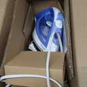 OMAIGA Cordless Iron for Clothes, 1550W 2-In-1 Cordless/Corded Steam Iron Rapid Heating, Ceramic Soleplate, 3-Way Auto-Off, Self-Cleaning, 12.85oz Water Tank Ironing Clothes for Home, Purple