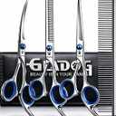 GLADOG Professional 5 in 1 Dog Grooming Scissors Set with Safety Round Tips, Sharp and Heavy-duty Pet Grooming Shears for Cats