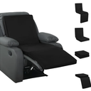 HOMBYS 3-in-1 Recliner Seat Cushion with Lumbar Support Pillow & Footrest, Multi-Functional Adjustable Height 2" to 6" for You to Choose, Non-Slip Foam Chair Cushion for Elderly, Black