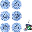6 Pack Mop Replace Head, Mop Head Replacement, Microfiber, Machine Washable, Easy to Replace and Deep Cleaning