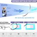 Reading Glasses for Men and Women, Spring Hinge Anti Blue Light Readers, Computer Eyeglasses