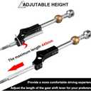 RYANSTAR Shifter Extender Adjustable Short Shifter Compatible with Ciciv CRX Del Sol Acura Integra B or D Series Engine Black